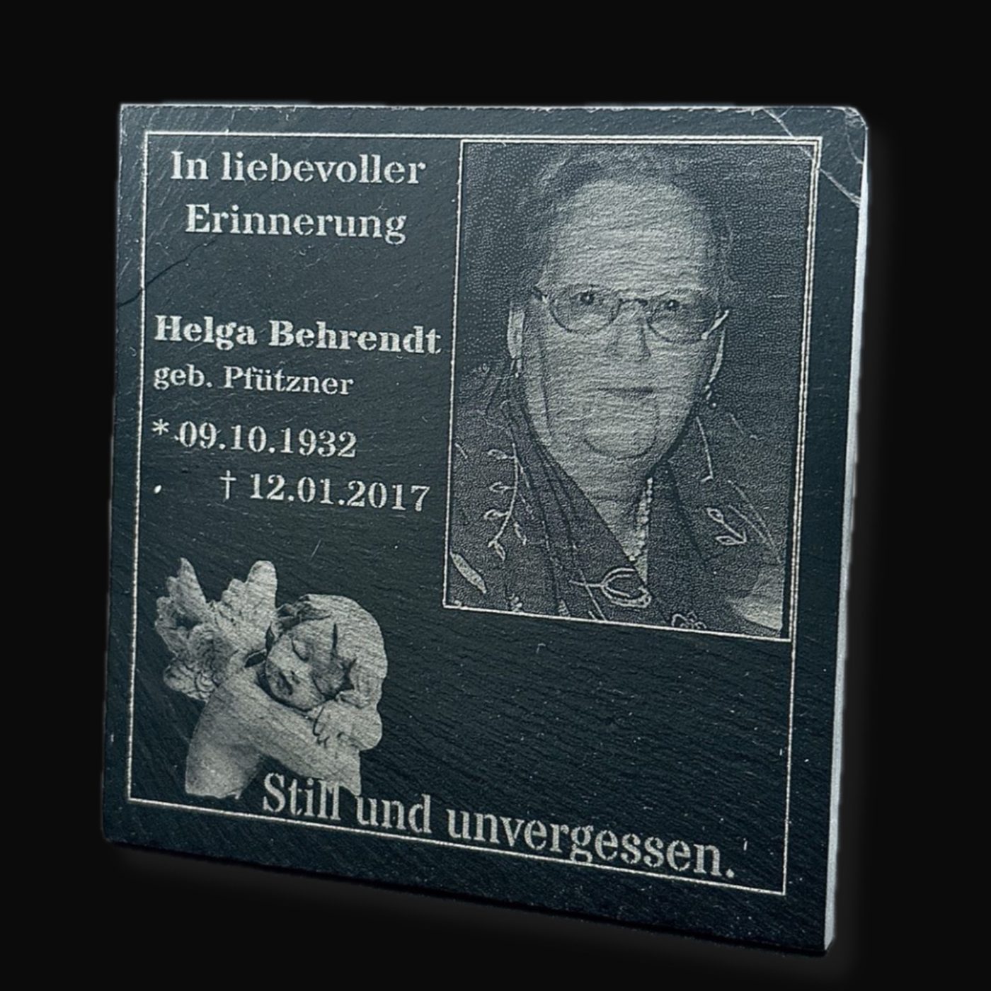 Schiefer – Gedenktafel Beispiel